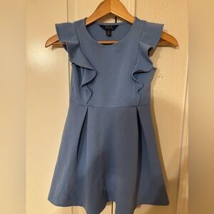 Polo Ralph Lauren Blue Ruffle Mini Dress